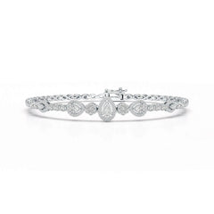 1.53 CT Pear Cut Lab Grown Diamond Bracelet