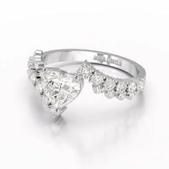 1.57 CT Heart Shaped Lab Diamond Ring Jama Jewels