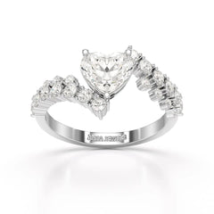 1.57 CT Heart Shaped Lab Diamond Ring Jama Jewels