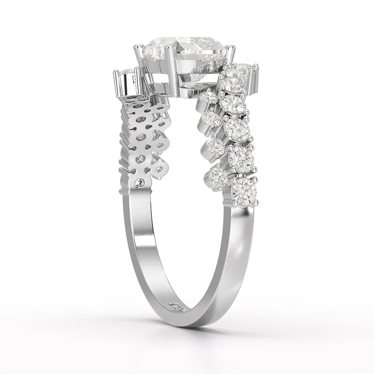 1.57 CT Heart Shaped Lab Diamond Ring Jama Jewels