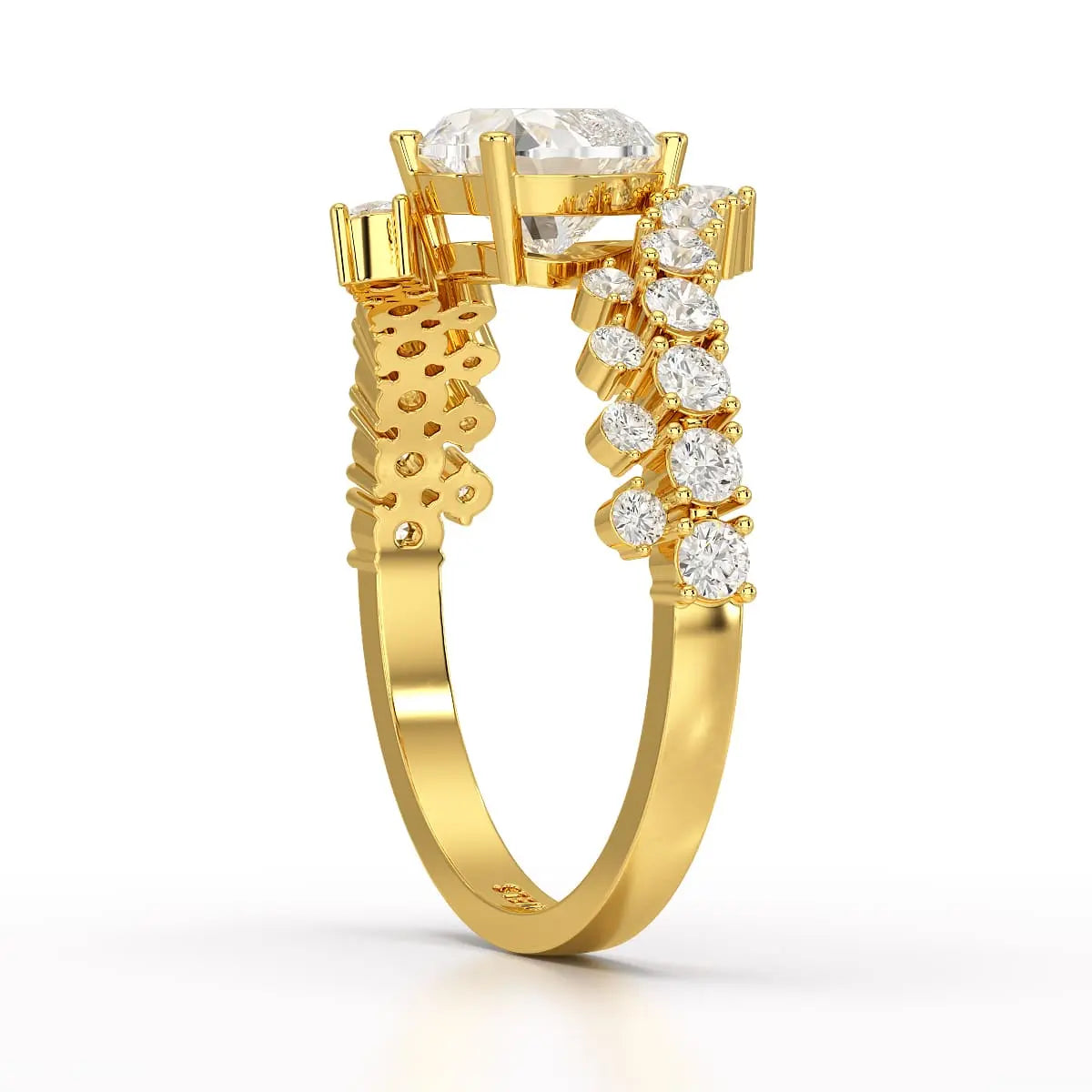 1.57 CT Heart Shaped Lab Diamond Ring Jama Jewels