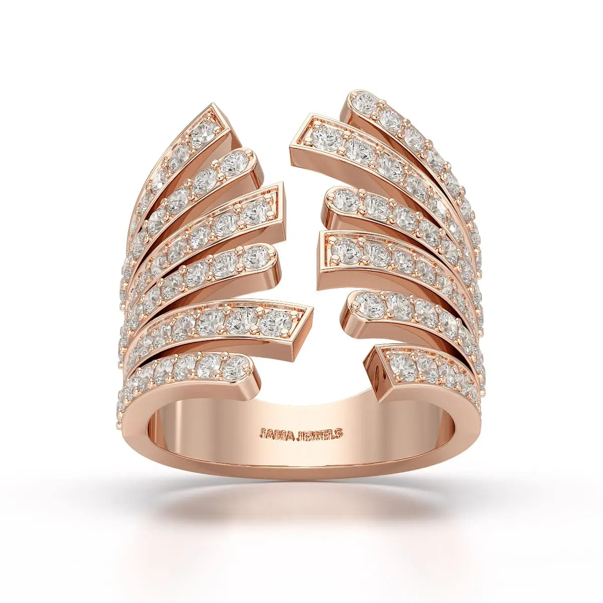 1.58 CT Multi Layer Lab Diamond Ring Jama Jewels