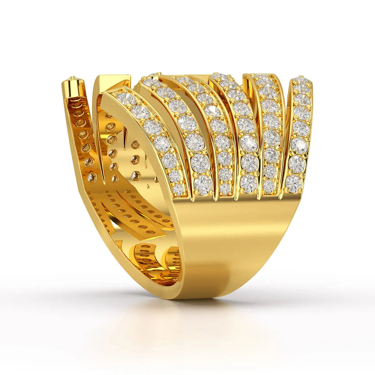 1.58 CT Multi Layer Lab Diamond Ring Jama Jewels