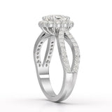 1.64 CT Halo Lab Diamond Cushion Cut Ring