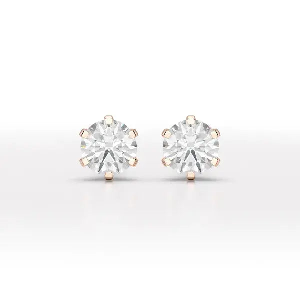 1.68 CT Round Lab Diamond Stud Earrings - Jama Jewels 