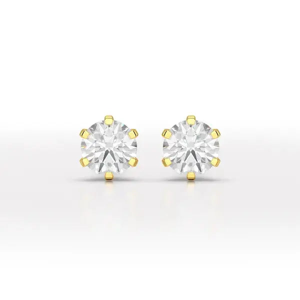 1.68 CT Round Lab Diamond Stud Earrings - Jama Jewels 