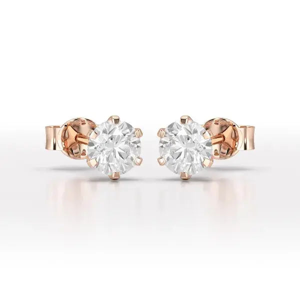 1.68 CT Round Lab Diamond Stud Earrings - Jama Jewels 