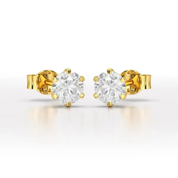 1.68 CT Round Lab Diamond Stud Earrings - Jama Jewels 