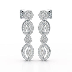 1.74 CT Marquise Cut Lab Diamond Drop Earring