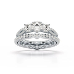 1.78 White Gold Twisted Lab Diamond Ring