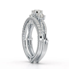 1.78 White Gold Twisted Lab Diamond Ring