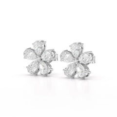 1.82 CT Lab Diamond Pear Cut Stud Earrings Jama Jewels