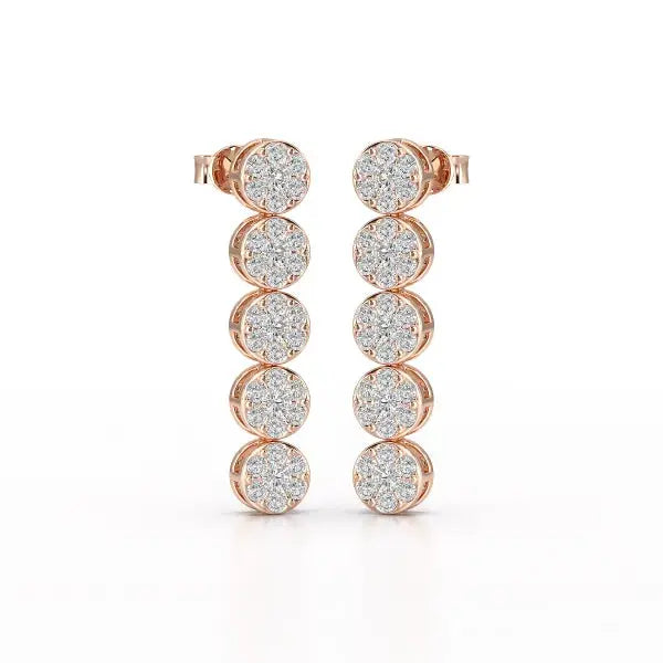 1.92 CT Diamond Designed Wedding Earrings - Jama Jewels 