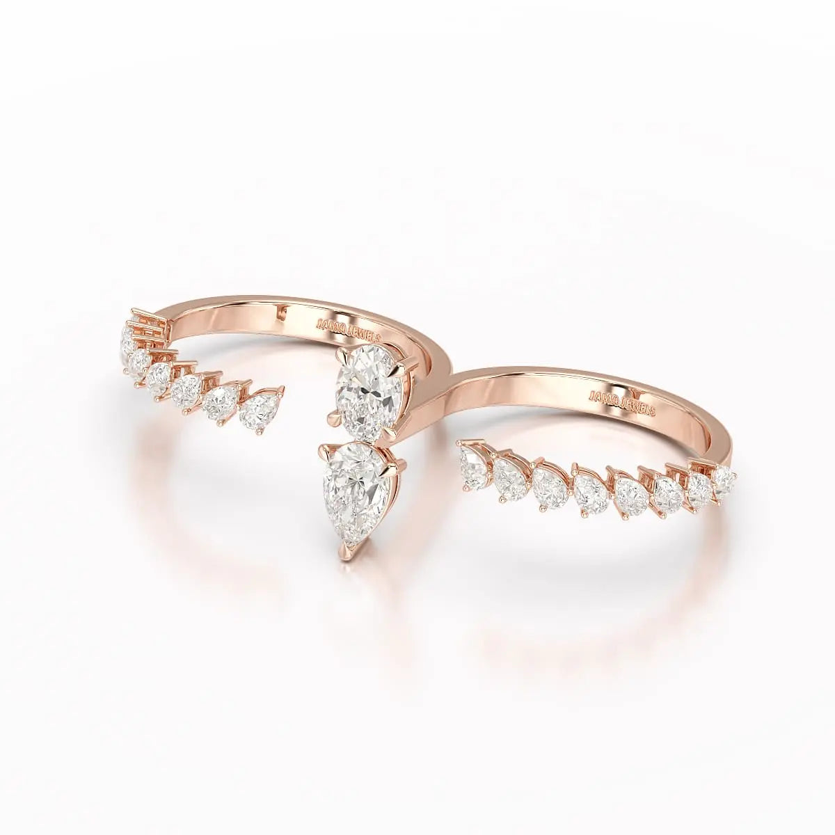 1.98 CT Lab Diamond Pear Cut Ring