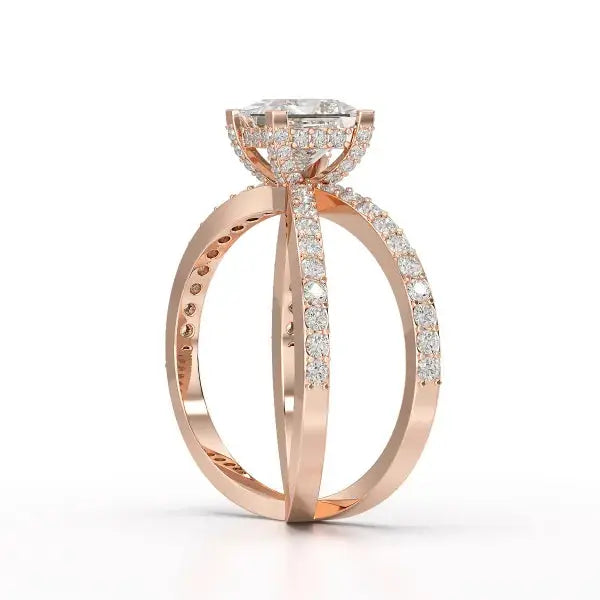 1.9 CT Princess Cut Butterfly Lab Diamond Ring Jama Jewels
