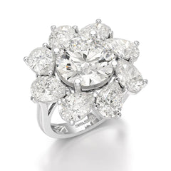 10.43 CT Halo Lab Diamond Ring Jama Jewels