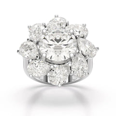 10.43 CT Halo Lab Diamond Ring Jama Jewels