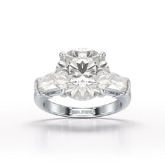 Three Stone Lab Diamond 2.74 CT Wedding Ring - Jama Jewels 
