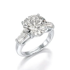 Three Stone Lab Diamond 2.74 CT Wedding Ring - Jama Jewels 