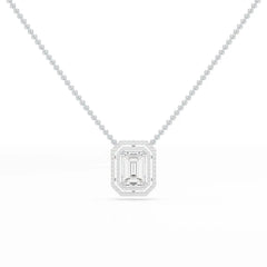 11.43 CT Emerald Cut Halo Lab Diamond Pendant