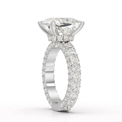 11 CT Lab Diamond Cushion Cut Ring Jama Jewels