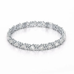 11.95 CT Emerald and Pear Cut Lab Diamond Bracelet Jama Jewels