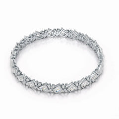 11.95 CT Emerald and Pear Cut Lab Diamond Bracelet Jama Jewels