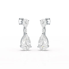 11.9 CT Pear Cut Lab Diamond Drop Earring Jama Jewels