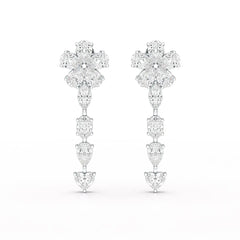 12.2 CT Pear Cut Lab Diamond Drop Earring Jama Jewels