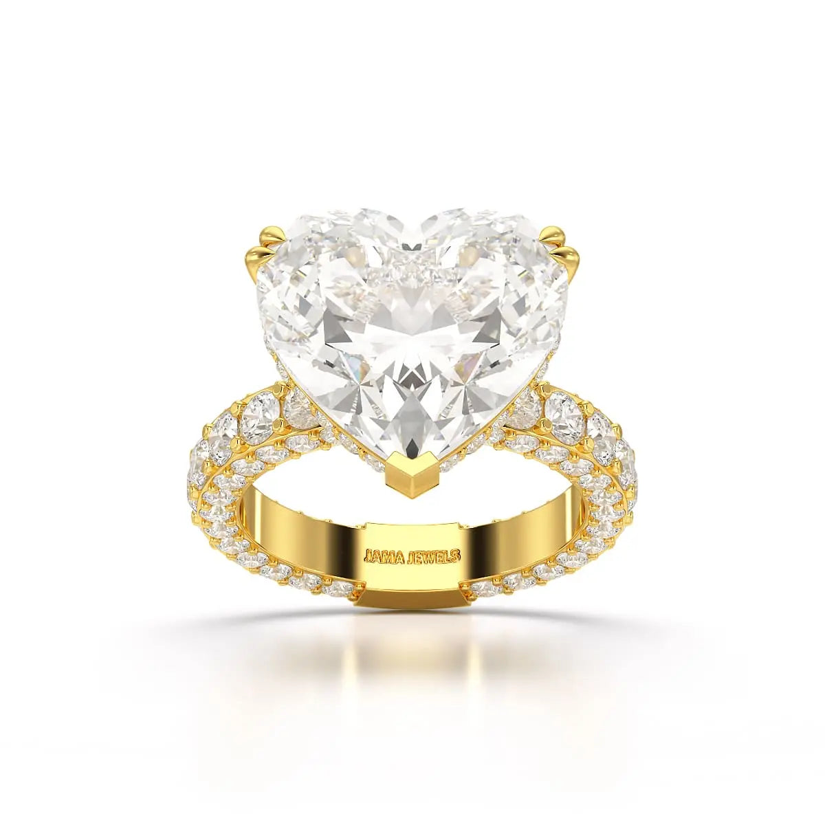 12.33 CT Hidden Halo Lab Diamond Heart Cut Ring Jama Jewels