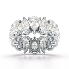 13.3 CT Pear Cut Full Eternity Lab Diamond Ring Jama Jewels
