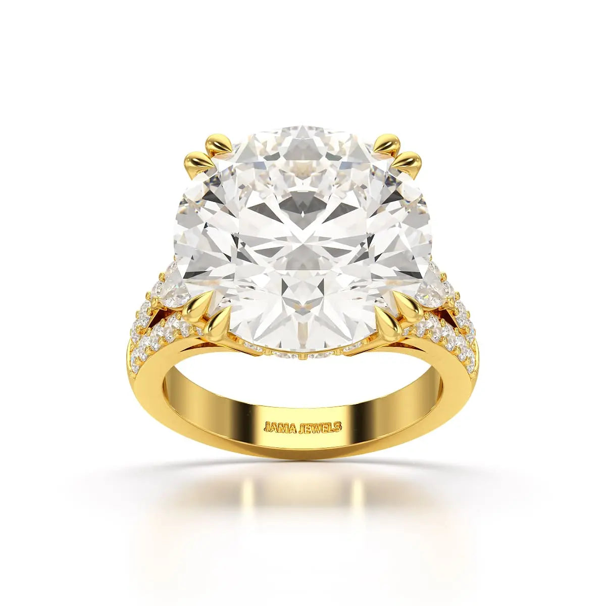 12.75 CT Round Cut Solitaire Lab Diamond Ring Jama Jewels