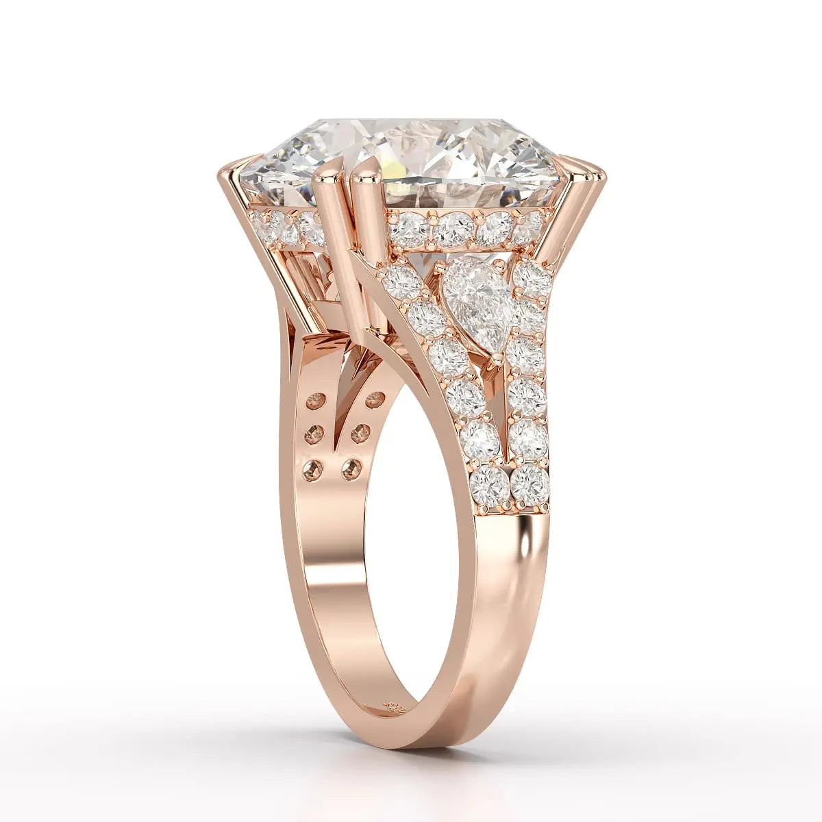 12.75 CT Round Cut Solitaire Lab Diamond Ring Jama Jewels