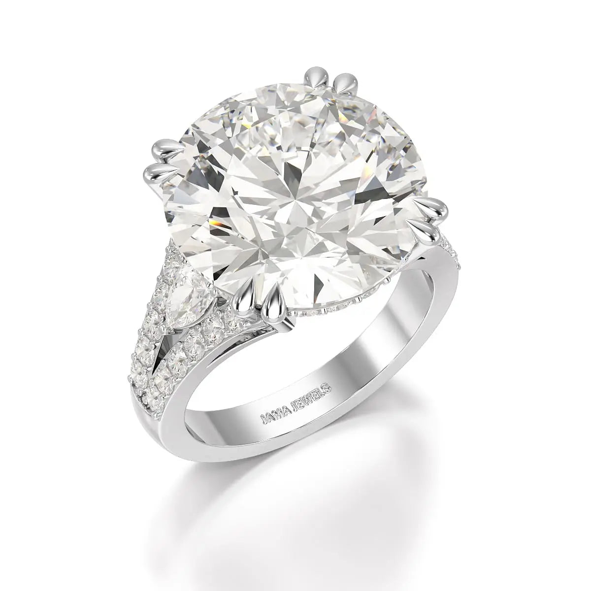 12.75 CT Round Cut Solitaire Lab Diamond Ring Jama Jewels