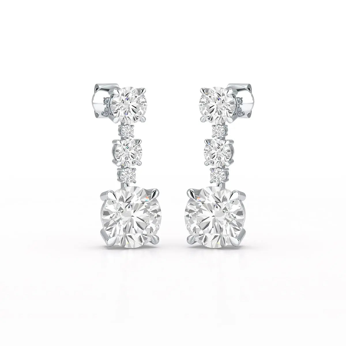 13.31 CT Round Cut Dangle Drop Earring
