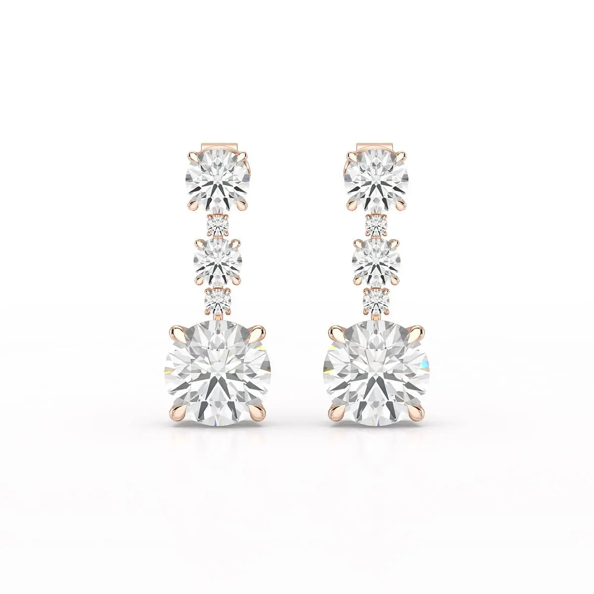 13.31 CT Round Cut Dangle Drop Earring