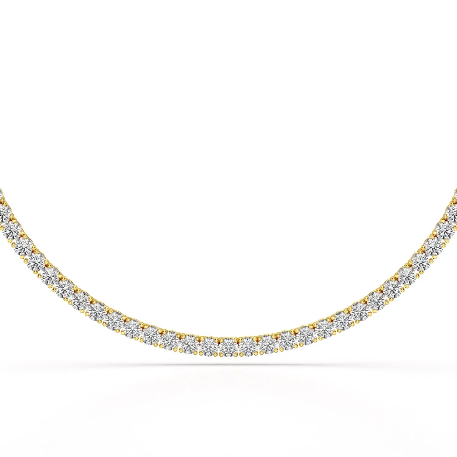 15.86 CT Round Brilliant Riviere Lab Diamond Necklace