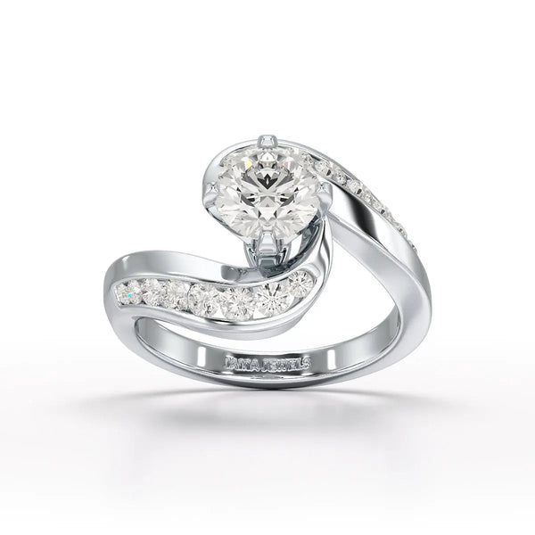 Lab Diamond Twist Design 1.5 CT Engagement Ring