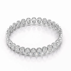 16 CT Lab Diamond Oval Cut Tennis Bracelet Jama Jewels