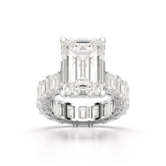 18.42 CT Emerald Cut Lab Diamond Solitaire Ring