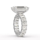 18.42 CT Emerald Cut Lab Diamond Solitaire Ring