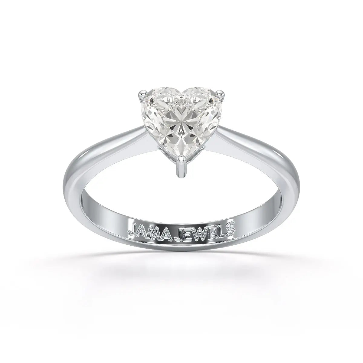 1 Ct Heart Shaped Solitaire Lab Diamond Ring