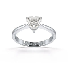 1 Ct Heart Shaped Solitaire Lab Diamond Ring