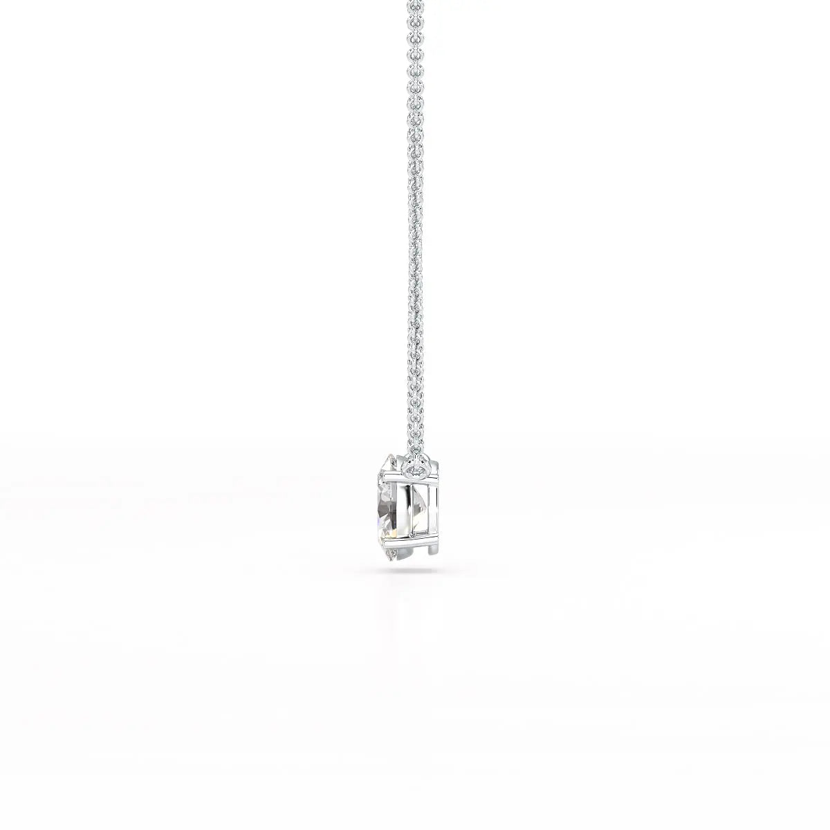 1 CT Oval Lab Grown Diamond Solitaire Pendant