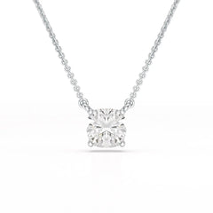 1 CT Cushion Solitaire Lab Grown Diamond Pendant