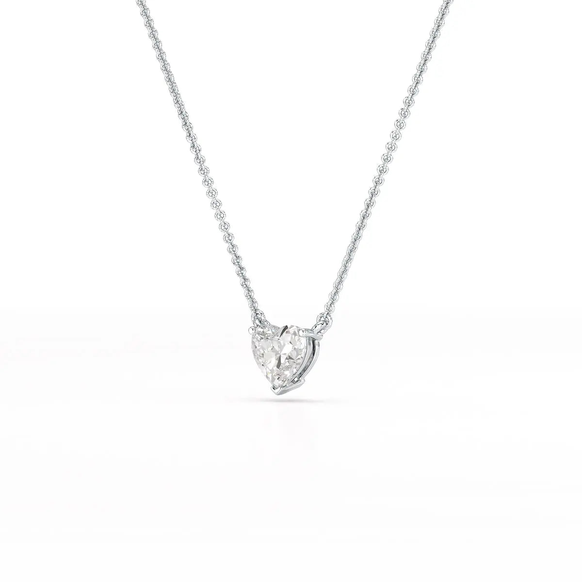 1 Ct Lab Grown Diamond Heart Pendant