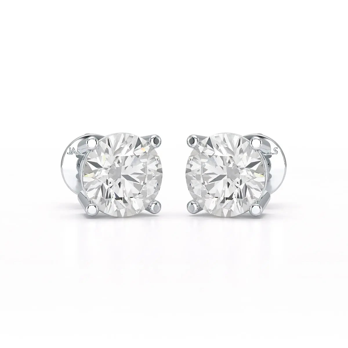 1 Carat Studs Lab Diamond Round Earrings