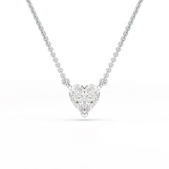 1 Ct Lab Grown Diamond Heart Pendant