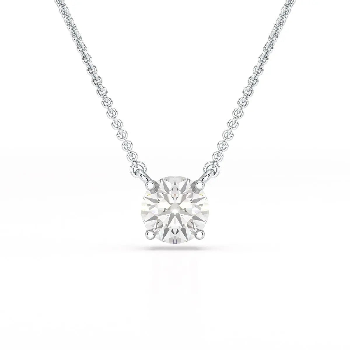 1 Carat Round Solitaire Lab Grown Diamond Pendant