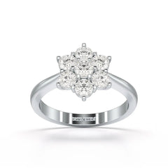 1 Carat Round Cut Lab Diamond Ring